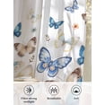 thumbnail image 6 of Sheer Curtains 54 Inch Length, Blue Butterfly Farmhouse Semi Sheer Curtains Light Filtering Window Treatment, Spring Pastoral Butterflies Privacy Voile Drapes for Living Room Bedroom 52x54 Inch, 6 of 7