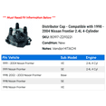 thumbnail image 2 of Distributor Cap - Compatible with 1998 - 2004 Nissan Frontier 2.4L 4-Cylinder 1999 2000 2001 2002 2003, 2 of 2