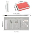 thumbnail image 3 of JIALIOU Nylon Trifold Card Wallet with ID Window Zipper Pocket for Men Women Teen Plain Red, 3 of 7