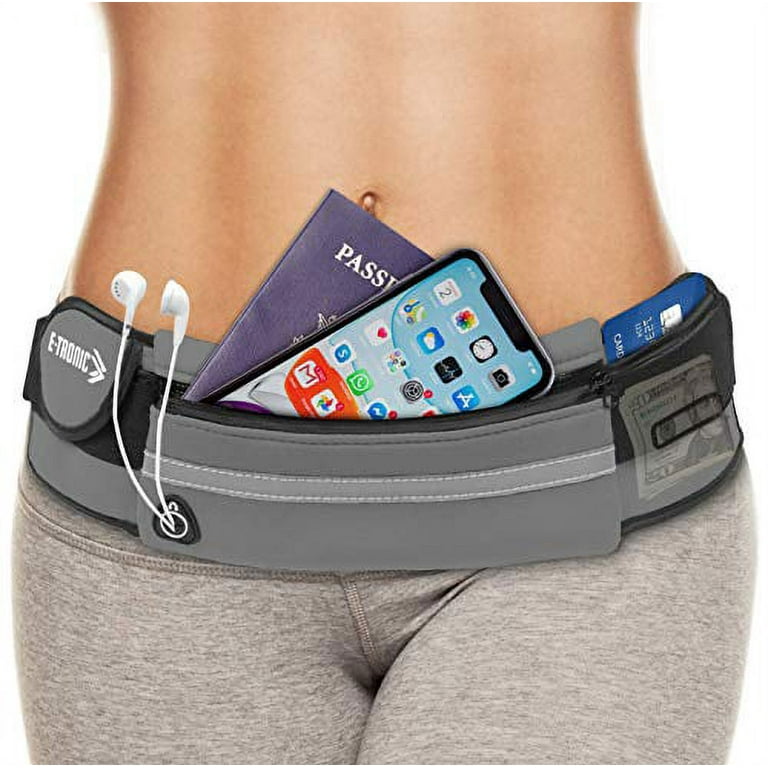 Running Belt Slim Waist Pocket Belt With 2 Expandable Pockets - Sweat  Resistant Runners Belt Fanny Pack Mobile Phone Pouch Bag Compatible With  Hiking