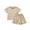 Beige, variant on fatyb Toddler Baby Boys Girls Summer Clothes Set Cotton Short Sleeve Tshirts Shorts 2Pcs Plain Outfits