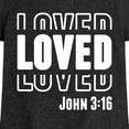 thumbnail image 3 of Instant Message - Loved John 3 16 - Toddler & Youth Girls Short Sleeve Graphic T-Shirt, 3 of 6