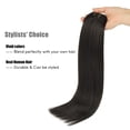 thumbnail image 6 of Hotbanana Clip in Hair Extensions Natural Black Real Remy Human Hair Weave Double Weft Full Head 14-24 inch 7pcs, 6 of 6