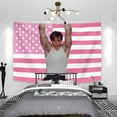 thumbnail image 5 of N-Nicholas C-Chavez Pink American Flag Tapestry Funny Tapestry Banner Wall Hanging Bedroom Room Dorm Decoration Background Cloth, 5 of 9