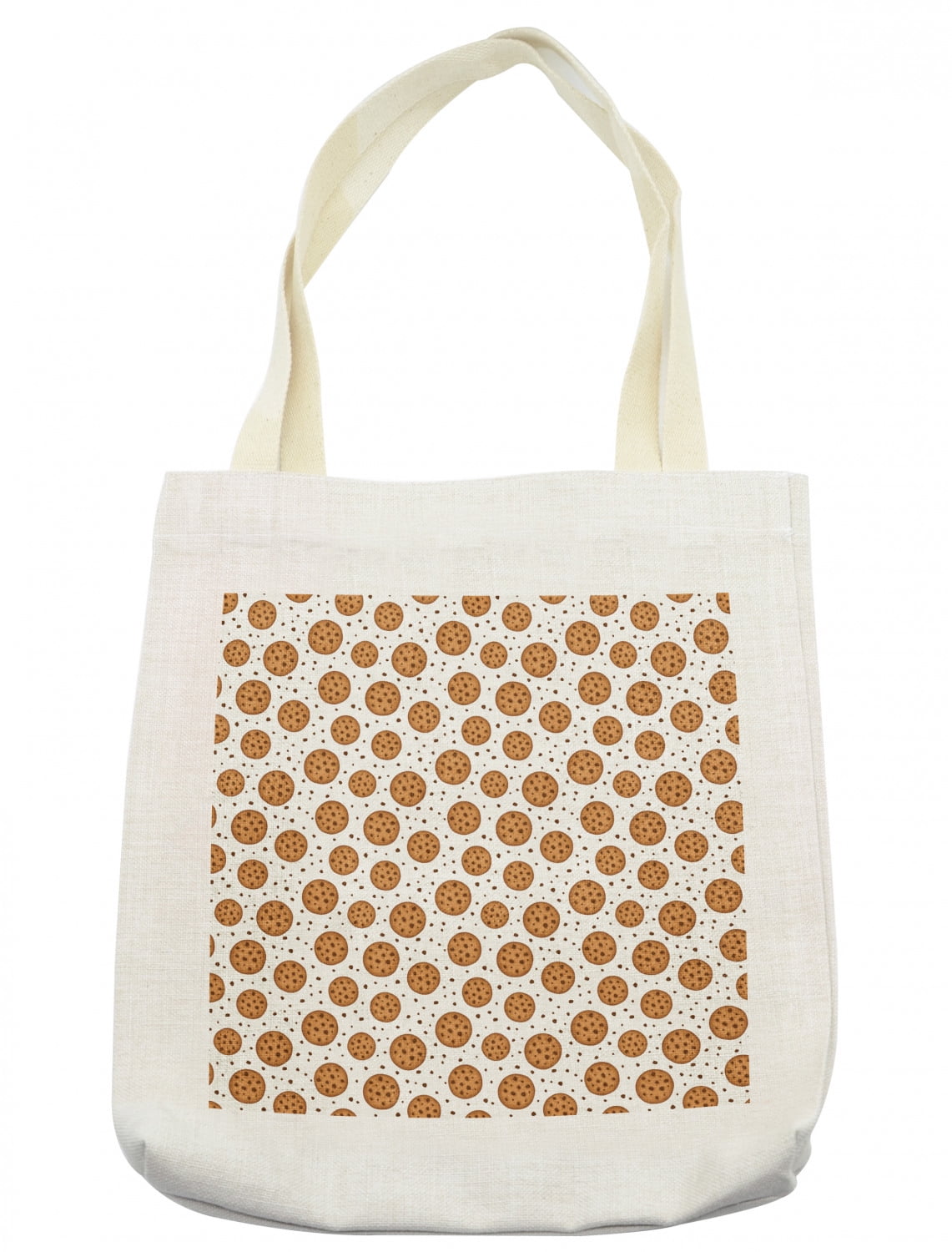 Chocolate Tote Bag, Round Cookies Yummy Homemade Dessert Pattern Pastry