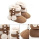 thumbnail image 3 of BRIGHTFUFU 1 par de botas navideñas para bebés con lazo de invierno, prewalker de algodón cálido para niños pequeños, 3 of 7