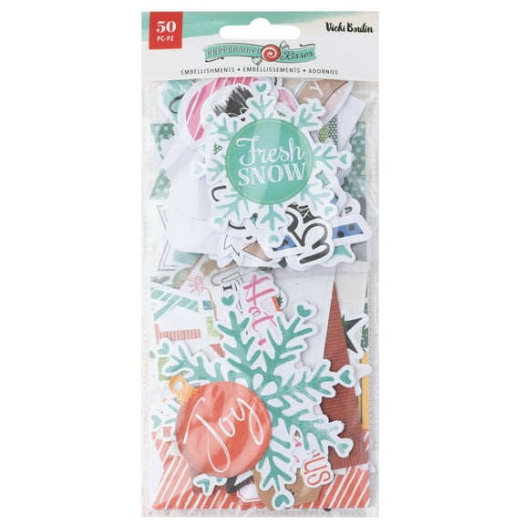Vicki Boutin Peppermint Kisses Ephemera Cardstock Die-Cuts-Journaling