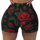 thumbnail image 2 of Fotbe Roses Shorts Sin Costuras – Shorts Deportivos de Cintura Alta para Mujer, Elásticos para Gimnasio, Yoga, Running o Ciclismo-Large, 2 of 8