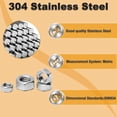 thumbnail image 4 of 50pcs M6 Hex Nut, Stainless Steel 304, Hex Drive, Metric M6x1 Nuts Fasteners, Replacement Nut, Right Hand, M6-1.0mm Hexagonal Nut, 4 of 4