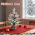 thumbnail image 2 of LAMPHOME 2FT Pre-Lit Flocked Basin Tree - 30 Warm White LEDs, 3 Pine Cones, 189 Tips, Magnesium Basin, 2 of 7