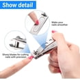 thumbnail image 4 of Cortaúñas de 2 piezas YEJLMXG Cortaúñas de borde recto boca ancha para hombres y mujeres, 4 of 5