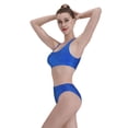 thumbnail image 6 of Picia Blue Glitter Women's High Waisted Bikini Scoop Neck Swimsuit Two Pieces Bathing Suit-X-Large, 6 of 8