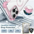 thumbnail image 3 of Clear Magnetic for iPhone 15 Pro Case[Compatible with MagSafe][Military Grade Protection] Anti-Yellowing Scratch-Resistant Slim Soft TPU Back Shockproof Case, Pink, 3 of 14