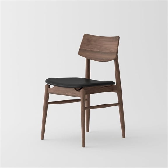Pemberly Row Contemporary Black Walnut Dining Chair (Set of 4)