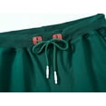thumbnail image 2 of Tyhengta Mens Shorts Casual Drawstring Zipper Pockets Elastic Waist Blackish Green 29, 2 of 8