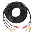 thumbnail image 1 of Video Cable,3 in 1 Extension Rear View Camera Cable Cablefor Camera Monitor Compact and Lightweight, 1 of 9