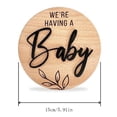 thumbnail image 4 of Baby Welcome Sign, 5.9 Inch Round Newborn Announcement Hanger, Wall Table Decor for Gender Reveal, Baby Shower, Photo Props, Welcome Home Party, 1 Pcs, 4 of 6