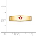 thumbnail image 2 of 14k Yellow Gold Epoxy Enameled Medical Alert Id Ctr Soft Plate # 813 Bracelet Component, 2 of 6