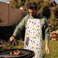 thumbnail image 4 of Yellow Lemon Fruit Leaves White Apron-Garden Aprons for Women with Pockets-Cotton Linen Waterproof Kitchen Cooking Gardening Aprons Adjustable for Kitchen,Cooking,BBQ and Salon 33x27 Inch, 4 of 7