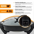 thumbnail image 2 of Sartén Eléctrico Antiadherente Portatil 6.5lt Con Termostato Negro Adir 12814, 2 of 5