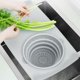 thumbnail image 3 of Tabla de cortar multifuncional con escurridor integrado para cocina, ideal para frutas, verduras y más, diseño plegable, material PP de grado alimenticio, color gris, tamaño 50 x 28.5 cm., 3 of 7