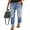 B-Blue-5, variant on 100PCS Womens Patchwork Jeans High Waisted Straight Leg Stretch Denim Pants Slimming Jeans for Ladies Angel Ripped Jeans Destroyed Jeans size 16-18(XL)