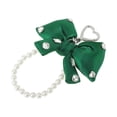 thumbnail image 5 of Unique Bargains 1 Pc Handbag Charms Keychains Fashionable Faux Pearl Bow Bag Accessories Green, 5 of 5