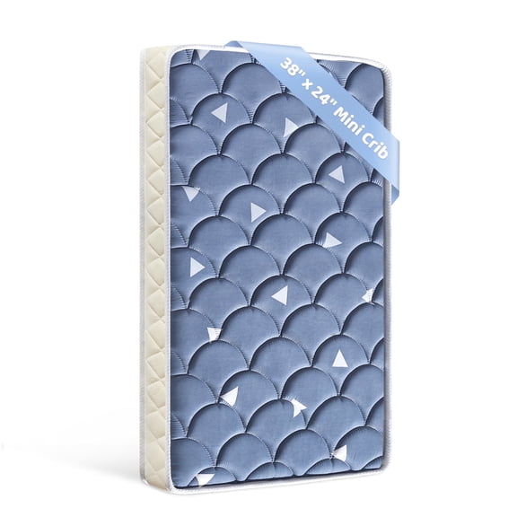 Premium Dual Sided Mini Crib Mattress, 38x24x4 Inch, Firm Support and Comfort Foam, Hypoallergenic, Noiseless and Odorless,Fits Mini and Portable Cribs