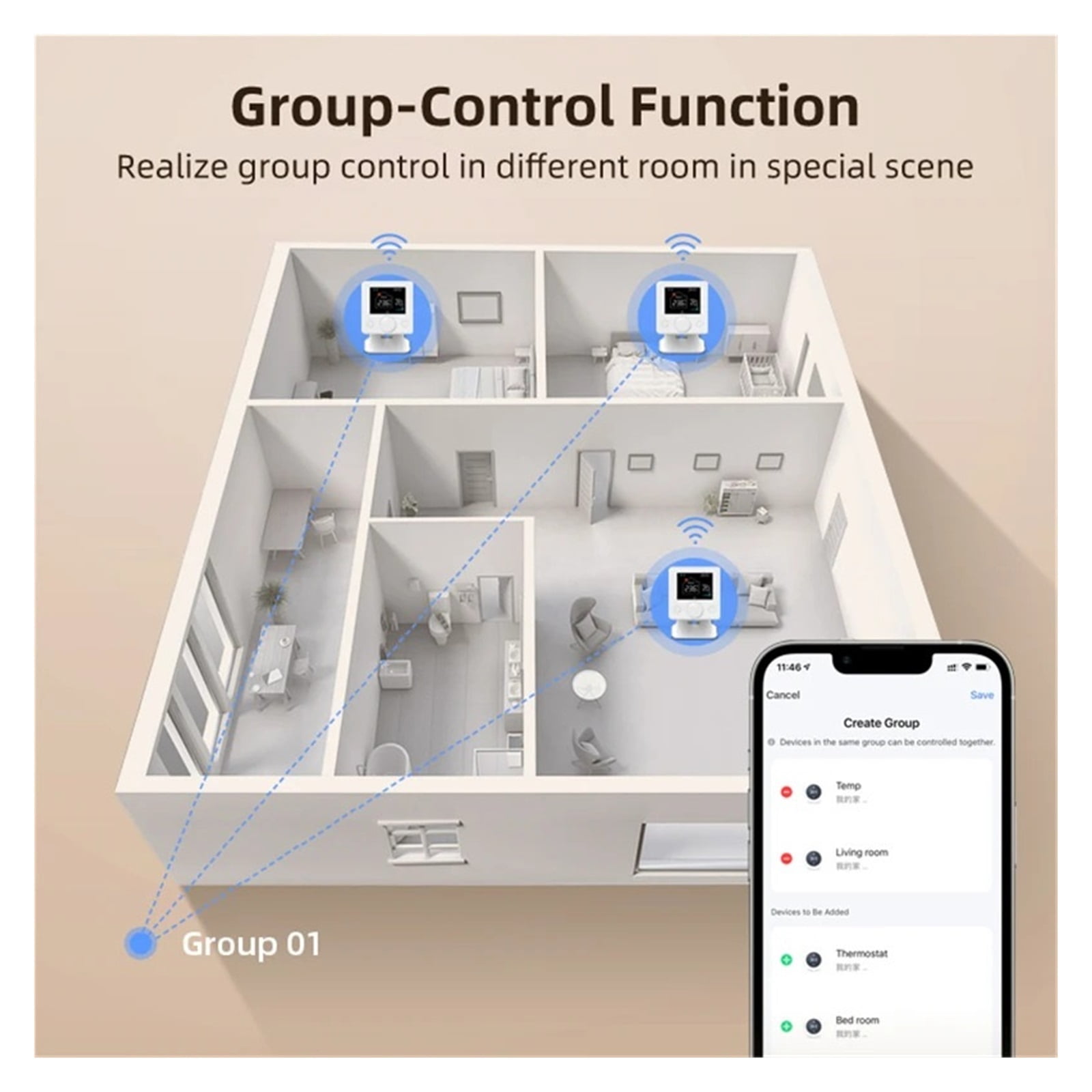 Wireless Thermostat Programmable Temperature Controller For Room Gas Boiler Actuator