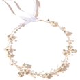 thumbnail image 1 of Bride Headpiece Faux Pearl: Bridal Headband Wedding Hair Accessory with Ribbon, 1 of 6