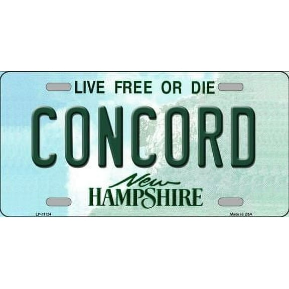 Smart Blonde LP-11134 6 x 12 in. Concord New Hampshire Novelty Metal Vanity License Plate Tag