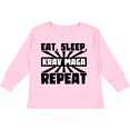 thumbnail image 3 of Inktastic Eat, Sleep, Krav Maga, Repeat Boys or Girls Long Sleeve Toddler T-Shirt, 3 of 5