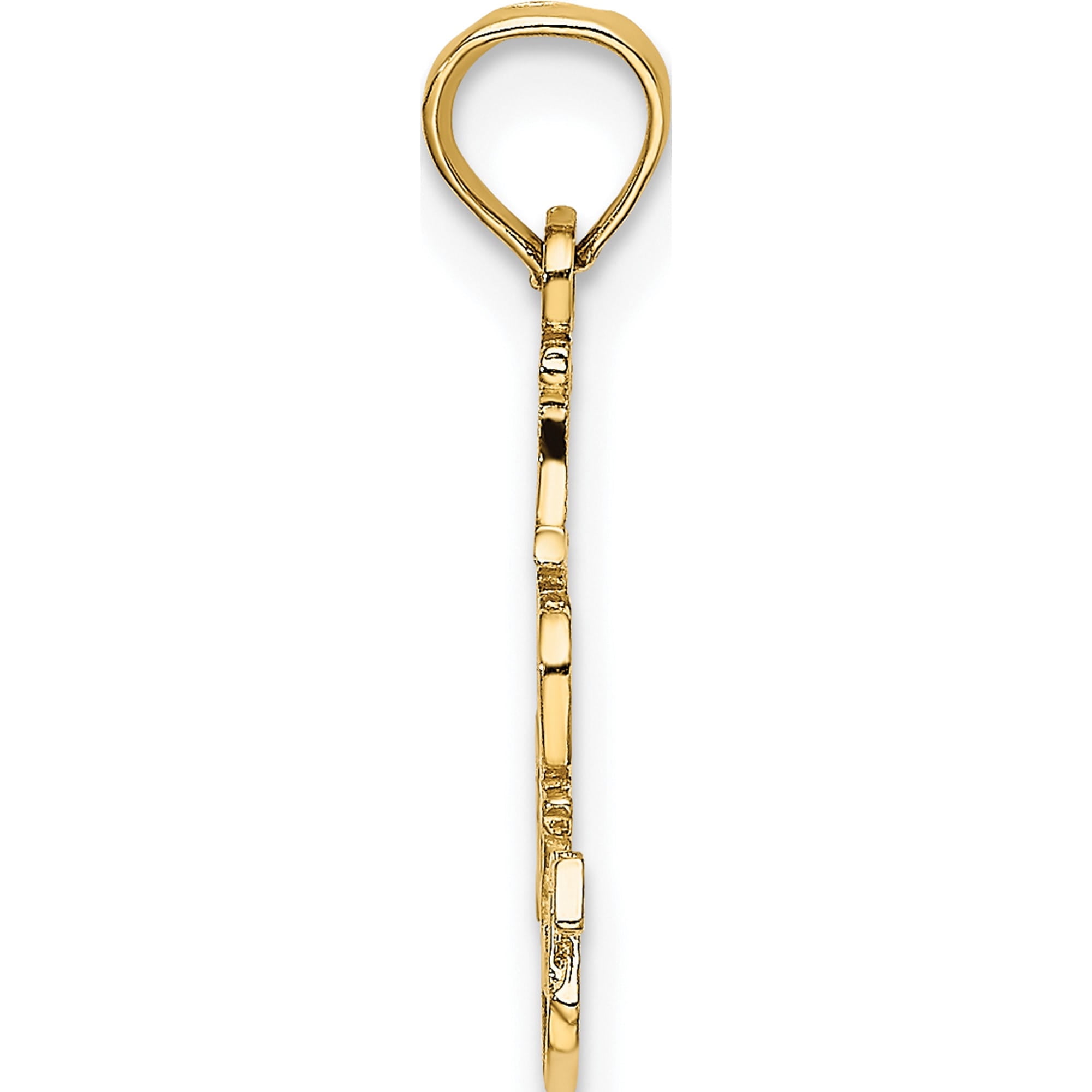 14K I DO NAILS Charm Yellow Gold Solid Lustrous Ethereal Sleek Celebrate milestones with style and brilliance