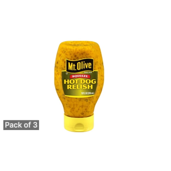 Mt. Olive Hot Dog Relish 10 fl oz (Pack of 3)