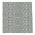 thumbnail image 2 of Ambesonne Geometrical Shower Curtain, Floral Hatched Motifs, 69"Wx70"L, Sage Green Grey, 2 of 4