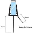 thumbnail image 4 of 2 Pack 900mm Shower Door Seal for Straight/Curved Glass with 46mm Size and Max Clearance 20mm-BN, 4 of 5