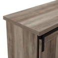 thumbnail image 2 of 56" Sliding Grooved Door 3 Drawer Sideboard - Grey Wash, 2 of 5