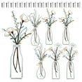 thumbnail image 3 of EUWBSSR 6Pcs Metal Flower Wall Art Beautiful Metal Vase Wall Decor Decorative Vase Art for Living Room Bathroom Bedroom Dining Room,13.77*5.9in, 3 of 11