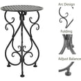 thumbnail image 5 of Metal Plant Stands 2 Pack, Heavy Duty Plant Pedestal 17" Tall, Single Flower Pot Holder for Indoor, Outdoor, Patio, Porch, Garden, Balcony, Black, 5 of 15