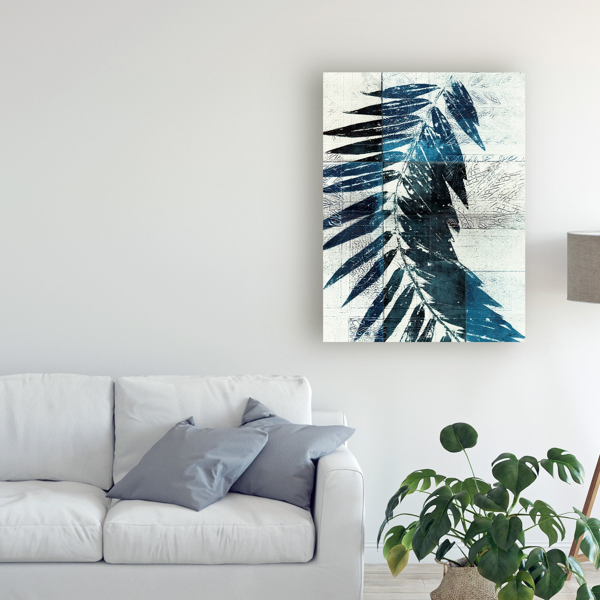 Trademark Fine Art 'Palm Indigo I' Canvas Art by John Butler