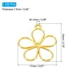 thumbnail image 2 of Uxcell 0.67x0.75" Metal Hollow Flower Charm Open Bezel Frame Pendants, 120Pcs, Gold Tone, 2 of 6