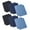 Blue, variant on Qyaukm 12-Pack Iron on Denim Patches for Jeans, Self-Adhesive Repair Patches for Clothing, 3 Color Variety Pack, 12Pc Denim