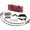 All Red, variant on Aluminum Oil Cooler Radiator Kit for 50 110Cc Monkey Bike off Road Motorcycle