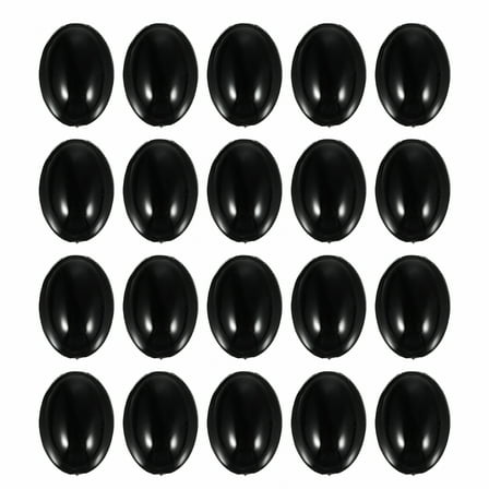 BESTSKY 100pcs Black Plastic Oval Safety Eyes and Noses for Bear Doll DIY Craft