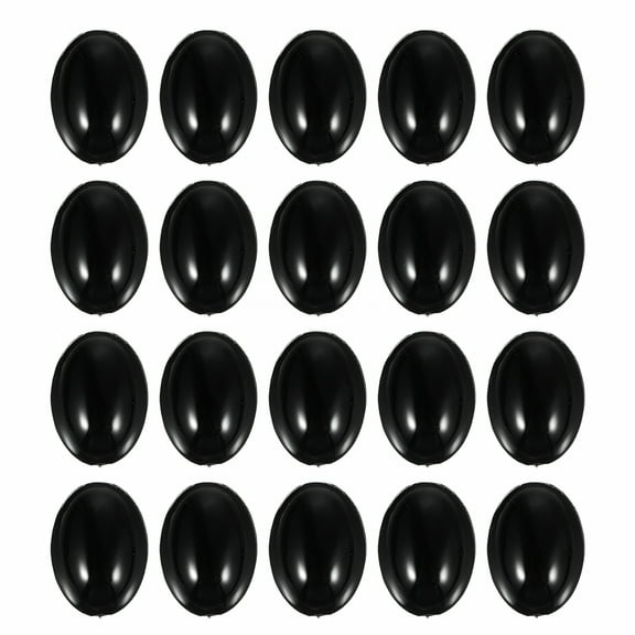 BESTSKY 100pcs Black Plastic Oval Safety Eyes and Noses for Bear Doll DIY Craft