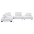 thumbnail image 5 of Modular Deep Tufted Sectional Sofa Set, White, Fabric, Modern Contemporary French Country, Living Lounge Cafe Room Hotel Lobby Hospitality, 5 of 10