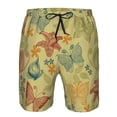 thumbnail image 4 of Naloa Floral with Butterflies Men's Beach Shorts, Surfing shorts, Swim trunks, Quick Dry Swim Trunks for Surfing Beach Fun - XX-Large, 4 of 9