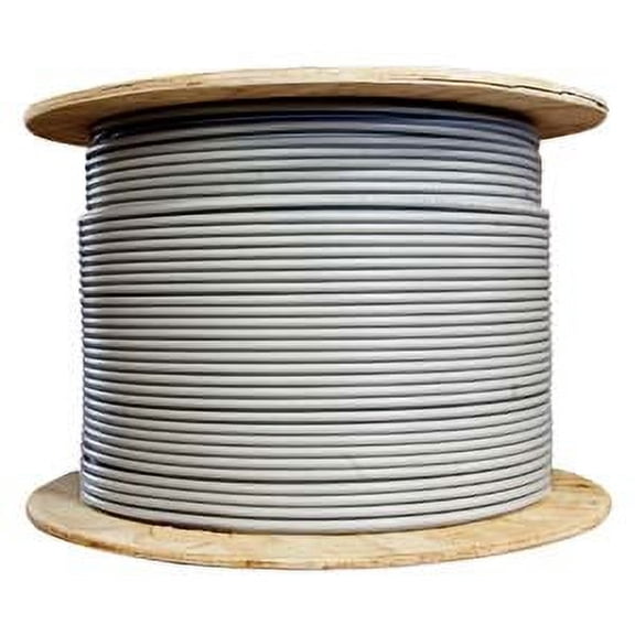 ACCL 1000Ft Cat.6A 10G Solid Wire Bulk Cable Gray, 1 Pack