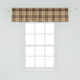 thumbnail image 2 of Ambesonne Brown Plaid Window Valance, Vertical and Horizontal, 54" X 12", Multicolor, 2 of 3