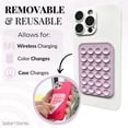 thumbnail image 2 of czcpp-2.0 Removable and Reusable Adhesive, Silicone Suction Phone Mount, iPhone and Android Phone Accessory, Hands-Free Mirror Phone Holder, TikTok Videos, Sticky Grip, Patented (Lavender Fizz), 2 of 4